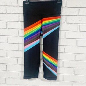 Peloton “Pride Flag Noir” High Waist Capri • S • NWT